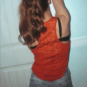 Red tank top